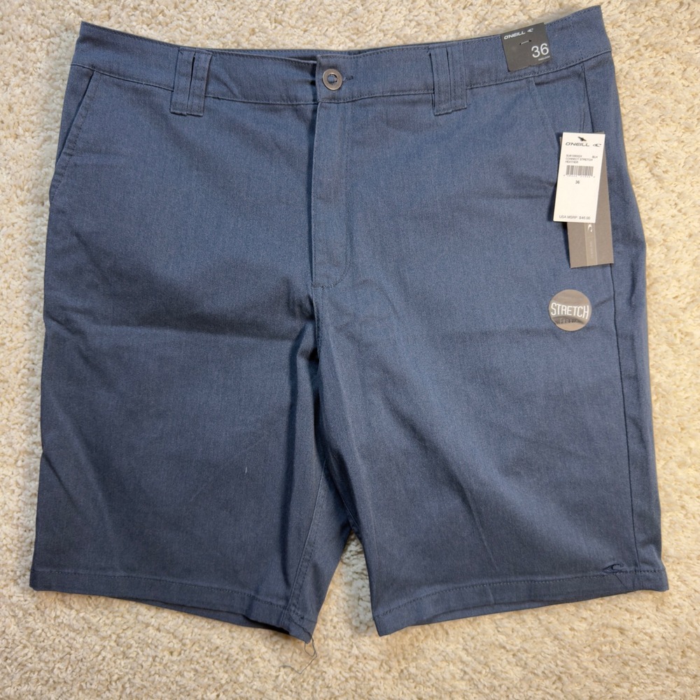 O'Neill Connect Stretch Shorts Mens 36 Blue Heather Standard Fit Casual Beach